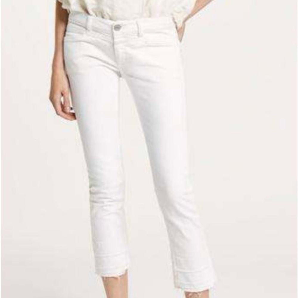 NWT CLOSED starlet white distressed crop jeans size 24 00 xs kick crop skinny